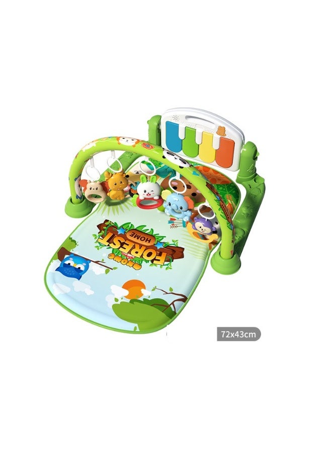 أل أيه بريشوس بساط لعب للأطفال، بساط أنشطة ممتع على شكل بيانو لوقت الاستلقاء على البطن مع 5 ألعاب حسية للأطفال الرضع، موسيقى وأضواء، هدايا للأولاد والبنات حديثي الولادة من عمر 0 ​​إلى 3 و6 و9 و12 شهرًا - Image 1